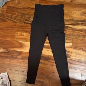 Bumpsuit Maternity Black thick High-Waisted Leggings
